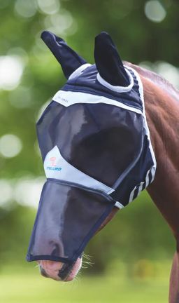 Shires FlyGuard Fine Mesh Fliegenmaske mit Ohren & Nasenteil