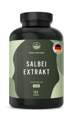 TRUE NATURE® Salbei Extrakt Kapseln - 10:1-Extrakt mit ätherischen Ölen