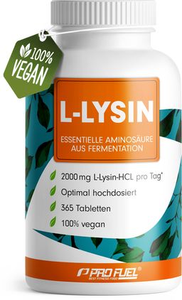 ProFuel - L-Lysin Tabletten - optimal hochdosiert mit 365x 2000 mg Lysin-HCL pro Tag