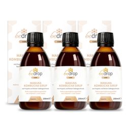 bedrop 3x Manuka Kombucha Sirup - mit Propolis und feinem Salbeigeschmack