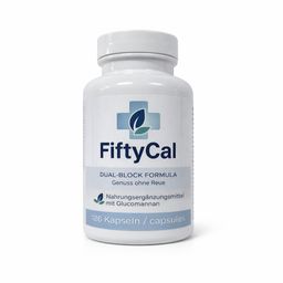 FiftyCal | Diät Kapseln | Stoffwechsel | mit hochdosierten Glucomannan | 126 Kapseln