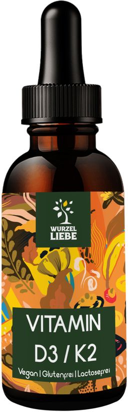 Vitamin D3 K2 Tropfen - 1000 Portionen - WURZELLIEBE®