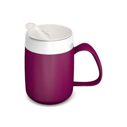 ORNAMIN Becher mit Trink-Trick (großer Henkel) mit Schnabelaufsatz mit kleiner Öffnung