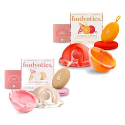 Bodyotics Menstruationsscheibe wiederverwendbar in S und L, Silikon mit Abziehring, zwei Farben
