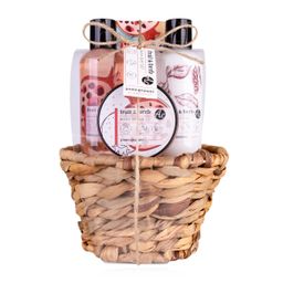 accentra Geschenkset Badeset Pflegeset Seegraskorb Granatapfel Geschenkidee