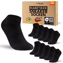 Diabetiker Sneaker Socken mit Komfortbund ohne Gummi & ohne Naht für Damen und Herren