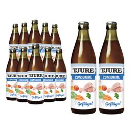 TJURE - Consommé Geflügel - 10+2 | Energie für Katze und Hund | wie von Oma |