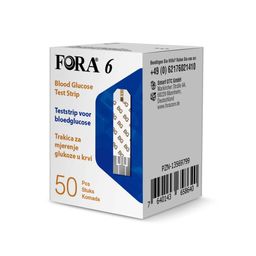 FORA 6 Blutzucker-Teststreifen (50 Stück) - Kompatibel mit FORA 6 Connect