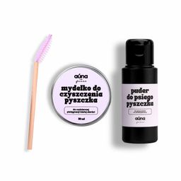 Auna Vegan Set für Tränenflecken bei Hunden  - Seife + Bürste + Puder