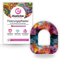 Diasticker® Omnipod Fixiertapes "Colorful Smoke"