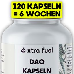 XTRA FUEL DAO Vegan - Diaminoxidase Kapseln mit 300.000 HDU pro Tag - 40-Tage-Vorrat