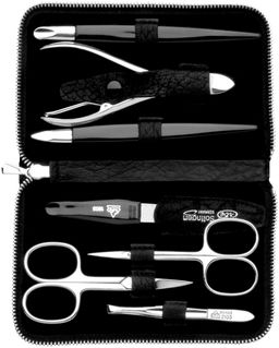 Erbe, Reißverschluss-Etui Schrumpfleder, vernickelt