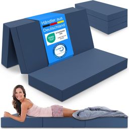 ELONEO Klappmatratze 15 cm dick, waschbar, versch. Größen & Farben, geeignet für Hausstauballergiker