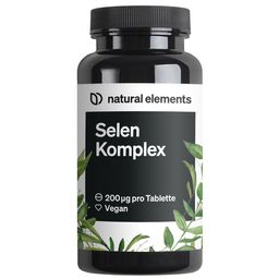 natural elements Selen Komplex – 365 Tabletten mit je 200µg – aus Natriumselenit und Selenmethionin