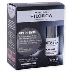 Filorga OPTIM-EYES Augenkontur 3in1 + SKIN-PREP Enzymatischer Reinigungsschaum Geschenkt