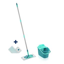 Leifheit Reinigungs-Set Power Clean mit micro duo Bezug, Wischer, Eimer, Presse
