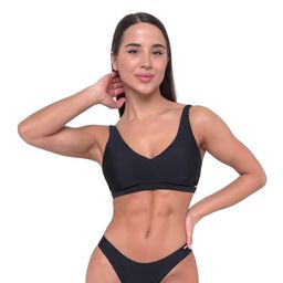 Bikini-Oberteil Damen mit verstellbaren Trägern in Schwarz