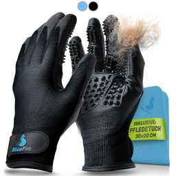 BluePet Fellpflege Handschuh Hund, Katze & Pferd - Entfernt loses Fell - Waschhandschuh Hundehaare