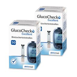 GlucoCheck Excellent Blutzuckerteststreifen, 100 Stück