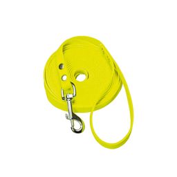 Schecker gelbe Biothane® Schleppleine mit Handschlaufe - 10m/19mm - witterungsbeständig und reißfes