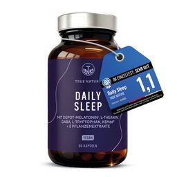 Schlafkapseln Testsieger Daily Sleep - Premium Schlaf-Komplex mit Melatonin - TRUE NATURE®