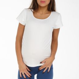 MYSANITY® Schwangerschafts-Shirt aus bi-elastischem Modal Weiß