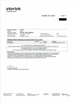 bedrop Manuka Honig im Glas | MGO 500+ (zertifiziert) | 100% Original aus Neuseeland | Plastikfrei