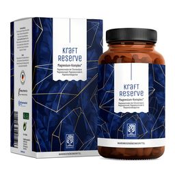 Magnesium Komplex u.a. mit Magnesiumcitrat, Bisglycinat hochdosiert vegan - Kraftreserve -NATURTREU®