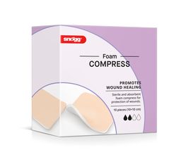 Snögg Foam COMPRESS für Pferde, Hunde, Katzen, 10 x 10 cm