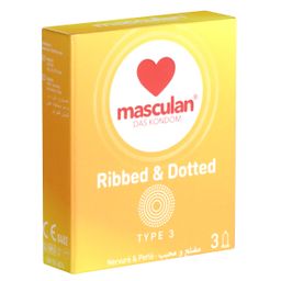 Masculan *Typ 3* (ribbed/dotted)