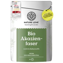 NATURE LOVE® Bio Akazienfaser Pulver – 360g – 80% Ballaststoffe, geschmacksneutral – 60 Portionen