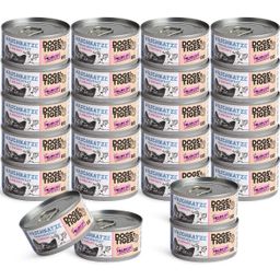 Dogs’n Tiger Adult Premium Katzenfutter Naschkatze, Nassfutter, Getreidefrei, Thunfisch & Shrimps