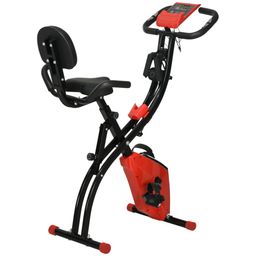HOMCOM Klappbares Heimtrainer-Fahrrad, 8 Magnetwiderstandsstufen, Handpulssensoren
