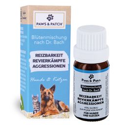 PAWS&PATCH Blütenmischung nach Dr. Bach REIZBARKEIT REVIERKÄMPFE AGGRESSIONEN für Hunde und Katzen