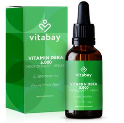 Vitabay DEKA Öl 5000 IE Vitamin D3+K2+A+E 1800 Tropfen (60 ml)
