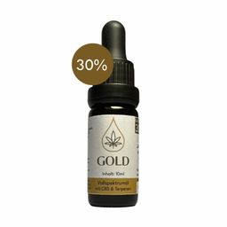 CBD Öl Gold für Menschen - Vollspektrumöl mit 30% CBD Anteil, Premiumöl, Aromaöl, Laborgeprüft
