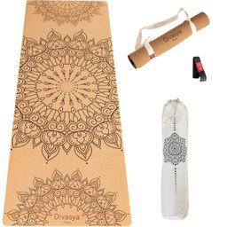 DIVASYA Kork Yogamatte mit Naturkautschuk