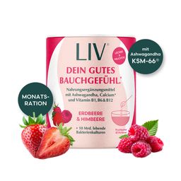 LIV Darmkur | Himbeere Erdbeere aus ganzen Früchten, mit Bakterienkulturen und Ashwagandha KSM-66®
