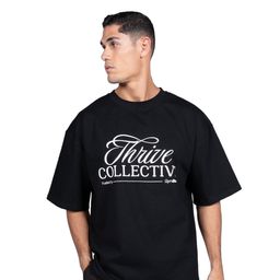 GymBeam T-Shirt Herren Thrive oversized mit Boxy-Schnitt in Schwarz