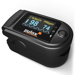 Pulox PO-200A Solo Pulsoximeter mit Alarm und Pulston Schwarz