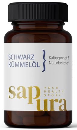 Schwarzkümmelöl Kapseln kaltgepresst naturbelassen | 60 Kapseln | SAPURA®