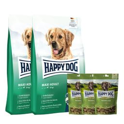 Happy Dog fit & vital Maxi Adult + Happy Dog Soft Snacks Neuseeland für Hunde