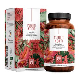 Rubinkorn roter Reis Komplex Extrakt Leberfunktion Cholin 120 vegane Kapseln NATURTREU®
