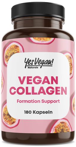 Vegan Collagen (180 Kapseln) mit Aminosäuren, Vitamin A C E, Biotin, Silicium, Zink und Mangan