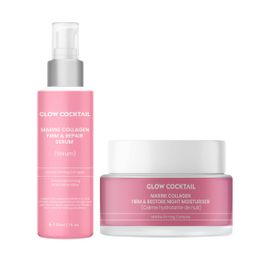 Glow Cocktail Marine Collagen Repair + Restore Nachtset