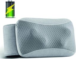 NAIPO Shiatsu Massagekissen Kabellos, Nacken-und Rückenmassagegerät mit Wärmefunktion