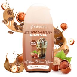 Neosupps Zero Sirup Barista Hazelnut, 65ml, kalorienfrei und zuckerfrei für Kaffee & Shakes