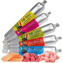 Schecker - Meatfingers PUR Mix je einmal Huhn, Lachs, Rind ,Pferd und Lamm