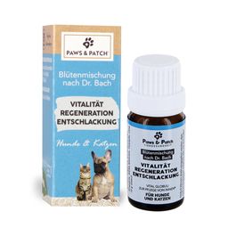 PAWS&PATCH Blütenmischung nach Dr. Bach VITALITÄT REGENERATION ENTSCHLACKUNG für Hunde und Katzen