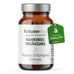 Kräutermax Vitamin B Komplex intense mit B1, B2, B3, B5, B6, B7, B9, B12 Kapseln